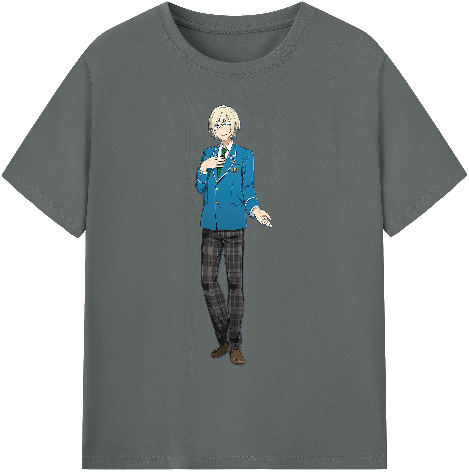 （画像用） あんさんぶるスターズ! Ensemble Stars 綿100％ メンズ半袖Tシャツ｜肌触りやわらか＆通気性